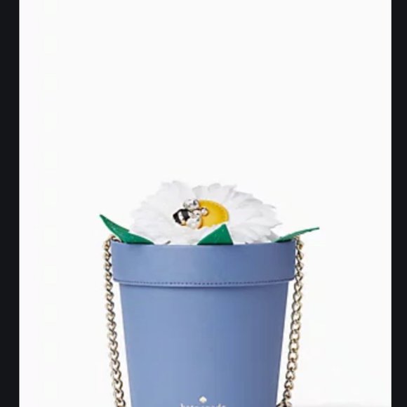 kate spade daisy blue flower pot RARE novelty crossbody bag purse nwt - Picture 5 of 8